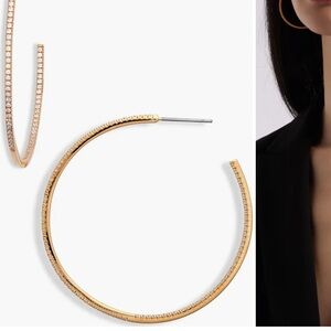 Nordstrom Pavé Cubic Zirconia Hoop Earrings